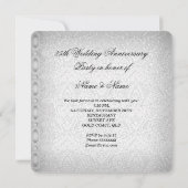 25e bruiloft Jubileum Pearl Silver Kaart (Achterkant)