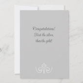 25e bruiloft Jubileum plat Wenskaart Kaart (Achterkant)