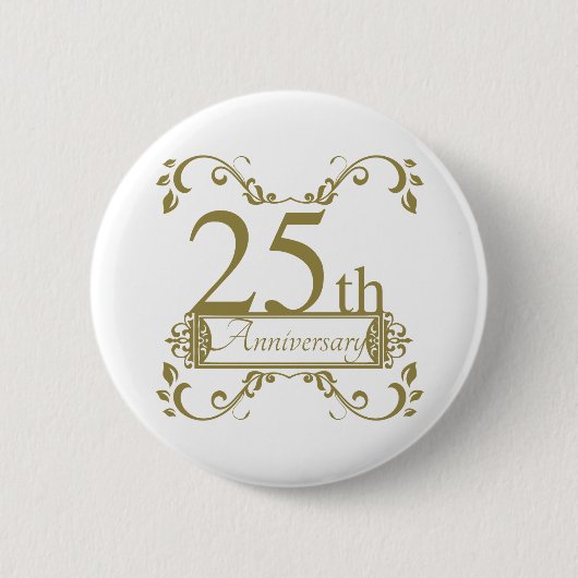 25e bruiloft Jubileum Ronde Button 5,7 Cm (Voorkant)
