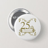25e bruiloft Jubileum Ronde Button 5,7 Cm (Voorkant /achterkant)
