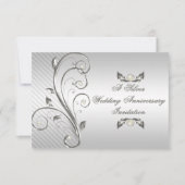 25e bruiloft Jubileum RSVP-kaart Kaart (Voorkant)