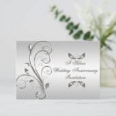 25e bruiloft Jubileum RSVP-kaart Kaart (Staand voorkant)