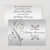 25e bruiloft Jubileum RSVP-kaart Kaart (Voorkant / Achterkant)