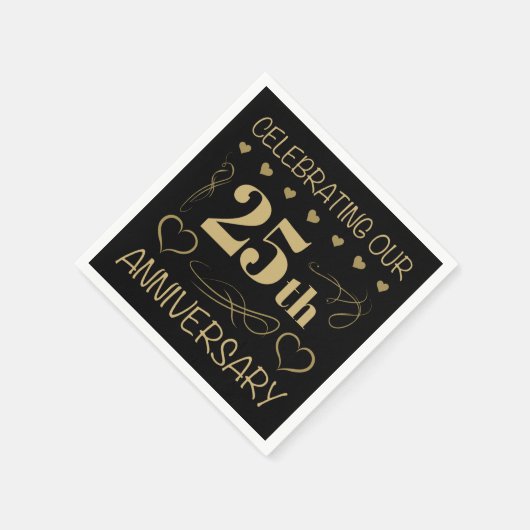 25e bruiloft Jubileum Servet (Hoek)