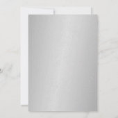 25e bruiloft Jubileum Silver Glam Heart Kaart (Achterkant)