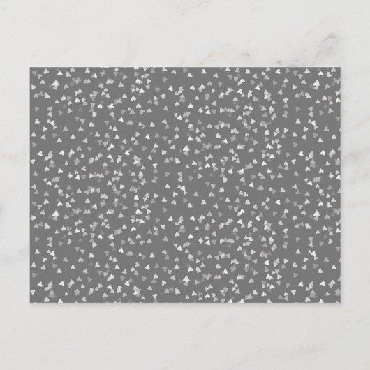 25e bruiloft Jubileum Silver Love Hearts Uitnodiging Briefkaart (Achterkant)