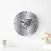 25e bruiloft Jubileum Silvery Heart Grote Klok (Huis)