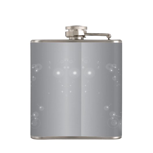 25e bruiloft Jubileum Silvery Heart Heupfles (Achterkant)