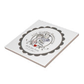 25e bruiloft Jubileum Tegel Tegeltje (Zijkant)