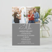 25e bruiloft Jubileum toen en nu 2 foto Kaart (Staand voorkant)