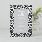 25e bruiloft Jubileum Uitnodiging Zilveren Bloemen (Staand Voorkant)