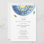 25e bruiloft Jubileum uitnodigingen citroenen (Voorkant)