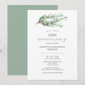 25e bruiloft Jubileum uitnodigingen rozemarijn (Voorkant / Achterkant)