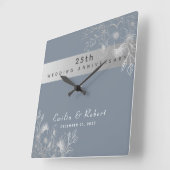 25e bruiloft Jubileum Vierkante Klok (Hoek)