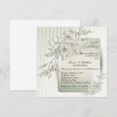 25e bruiloft Jubileum Vow Renewal Silver Rozen Kaart (Voorkant / Achterkant)