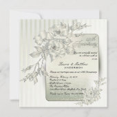 25e bruiloft Jubileum Vow Renewal Silver Rozen Kaart (Voorkant)