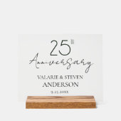 25e bruiloft Jubileum Welkom Acryl Bord (Voorkant)