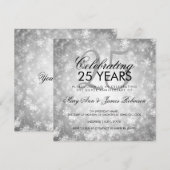 25e bruiloft Jubileum Winter Wonderland Silver Kaart (Voorkant / Achterkant)