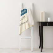 25e bruiloft Jubileum zilver en blauw Sherpa Deken (In situ)