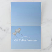 25e bruiloft Jubileum zilveren ballon groot Kaart (Binnen)