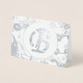 25e bruiloft Jubileum Zilveren Folie Blank Kaart (Voorkant)