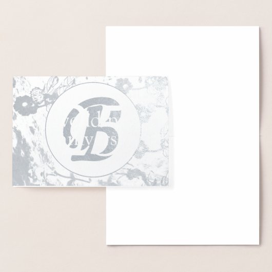 25e bruiloft Jubileum Zilveren Folie Blank Kaart (Display)