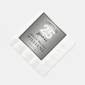 25e bruiloft Jubileum zilveren gejuich 25 jaar Servet (Hoek)