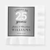 25e bruiloft Jubileum zilveren gejuich 25 jaar Servet (Voorkant)