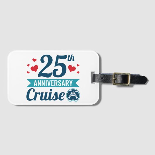 25e cruise Jubileum Bagagelabel (Voorkant (horizontaal))