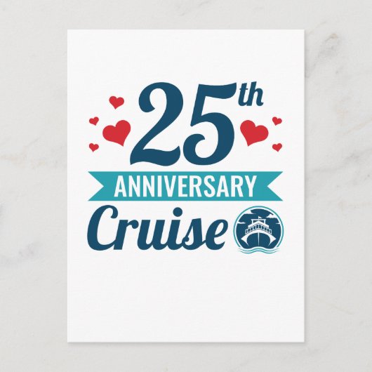 25e cruise Jubileum Briefkaart (Voorkant)