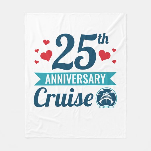 25e cruise Jubileum Fleece Deken (Voorkant)