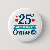 25e cruise Jubileum Ronde Button 5,7 Cm (Voorkant)