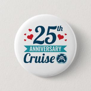 25e cruise Jubileum Ronde Button 5,7 Cm