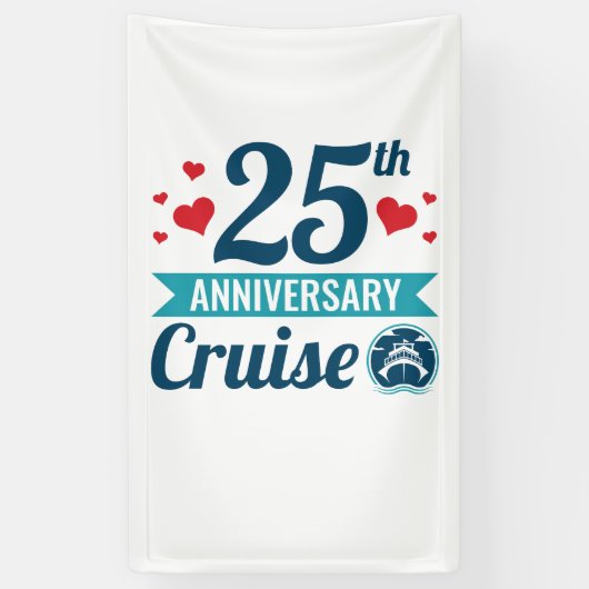 25e cruise Jubileum Spandoek (Verticaal)