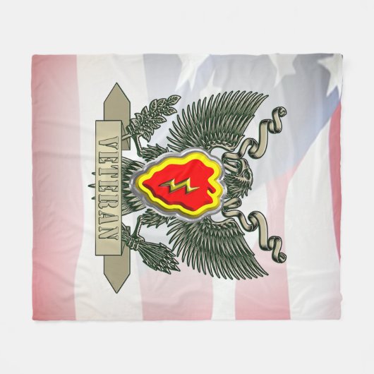 25e divisie infanterie fleece deken (Voorkant (Horizontaal))