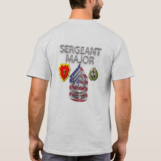 25e divisie infanterie sergeant-majoor t-shirt (Achterkant)