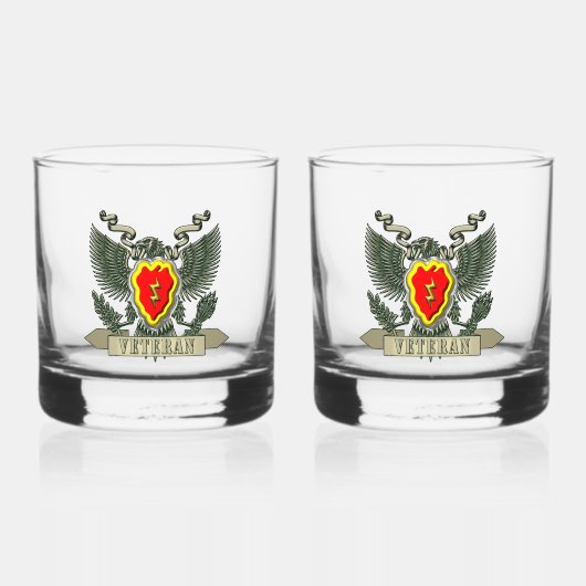 25e divisie infanterie whisky glas (Voorkant)