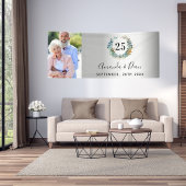 25e foto van ecalyptus op de zilveren bruiloft spandoek