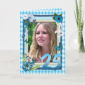 25e fotokaart voor een verjaardag kaart (Voorkant)