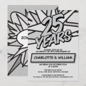 25e Funny Trouwdag Stripboek Kaart (Voorkant / Achterkant)