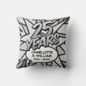 25e Funny Trouwdag Stripboek Kussen (Achterkant)