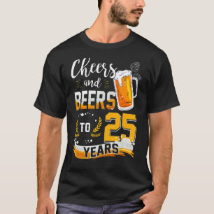 25e geboortelaag tot 25 jaar t-shirt