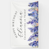 25e Gelukkige Verjaardag Banner Blauw Juli Geboort (Verticaal)