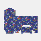 25e gepersonaliseerd monogram van de Fun-partij op Bedankdoosjes (Uitgevouwen)