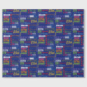 25e gepersonaliseerd monogram van de Fun-partij op Cadeaupapier (Vlak)