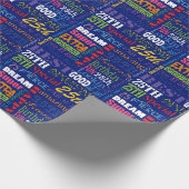 25e gepersonaliseerd monogram van de Fun-partij op Cadeaupapier (Hoek)