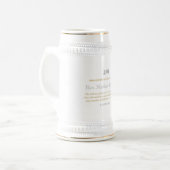 25e gepersonaliseerde Jubileum voor bestellingen Bierpul (Voorkant links)