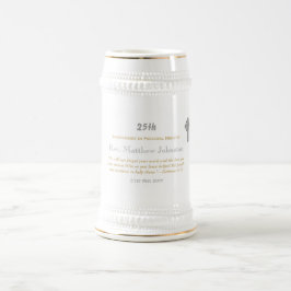 25e gepersonaliseerde Jubileum voor bestellingen Bierpul