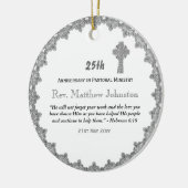 25e gepersonaliseerde Jubileum voor bestellingen Keramisch Ornament (Links)