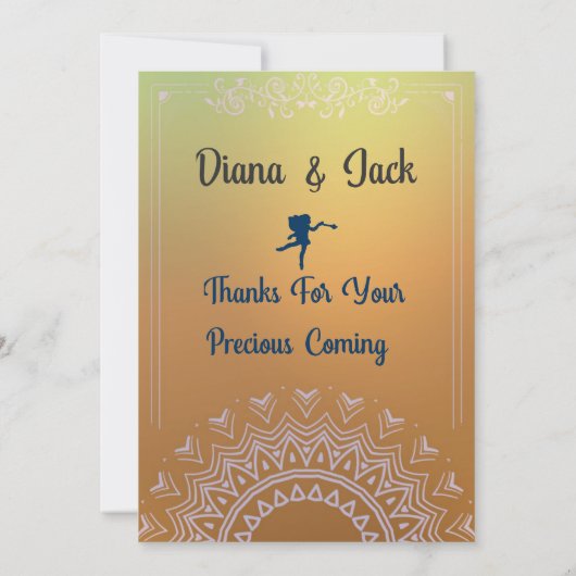 25e Golden Horizon acryl Art Jubileum Kaart (Achterkant)